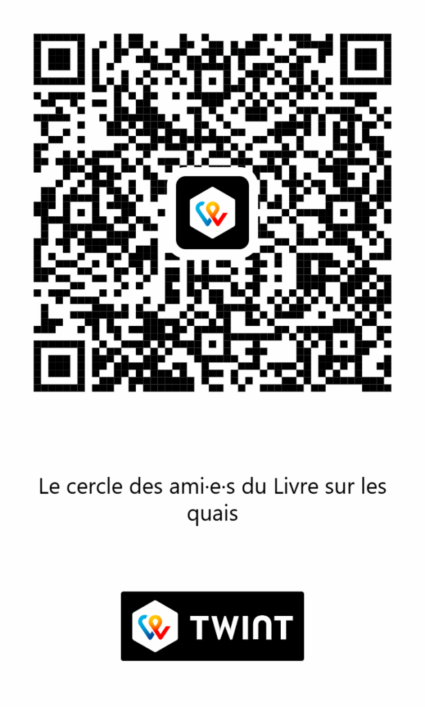 QR code pour faire des dons au Livre sur les quais.